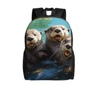 CADREWY cute otter Print Stylish Waterproof Backpack Unisex Travel Work Outdoor Adventures Daily Essentials