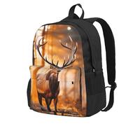 CADREWY Deer In The Woods Print Adults Large Capacity Backpack Commuting Work Outdoor Adventures Weekend Getaways