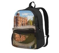 CADREWY Dublin Ireland Ha Penny Bridge River Print Adults Large Capacity Backpack Commuting Work Outdoor Adventures Weekend Getaways
