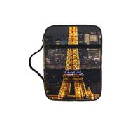 CADREWY Eiffel Tower Print Bible Storage Bag For Men Women Waterproof Religious Organizer Scripture Holder