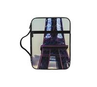 CADREWY Eiffel Tower Print Bible Storage Bag For Men Women Waterproof Religious Organizer Scripture Holder