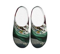 CADREWY Flag of Mexico Print Breathable and Cozy Washable House Slippers Unisex TPR Sole Indoor Outdoor shoes