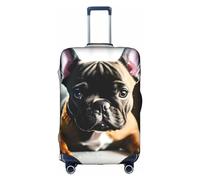 CADREWY - French Bulldog Print Washable Decorative Luggage Cover, white, X-Large