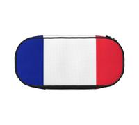 CADREWY French flag Print Pencil Case Pens Pouch Zipper Everyday Use Accommodate All Essential Stationery