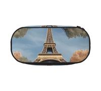CADREWY French Paris Tour Eiffel Tower Print Pencil Case Pens Pouch Zipper Everyday Use Accommodate All Essential Stationery