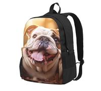 CADREWY Funny English Bulldog Print Adults Large Capacity Backpack Commuting Work Outdoor Adventures Weekend Getaways