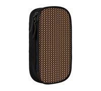 CADREWY Funny English Bulldog Print Stylish Pen Pouch Office Travel Supplies Multi-Function Organizer 2 Zipper Pockets, Black, One Size, Sport