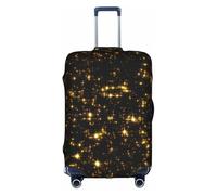 CADREWY Gold Black Print Decorative Washable Luggage Cover Personalized Anti Scratch Suitcase Protector, White, X-Large