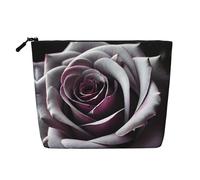CADREWY - Goth Rose Print Toiletry Bag Single Layer Travel Cosmetic Organizer Work Bag Essentials Black One Size