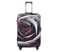 CADREWY Gothic Rose Flower Print Decorative Washable Luggage Cover Personalized Anti Scratch Suitcase Protector, White, X-Large