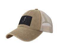 CADREWY Gothic Wallpaper Skull Print Unisex Cowboy Mesh Baseball Cap for Beach Festivals Casual Daily Wear Outdoor Hat
