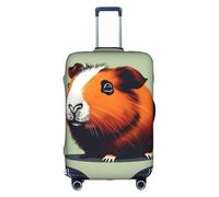CADREWY Guinea Pig Illustration Print Decorative Washable Luggage Cover Personalized Anti Scratch Suitcase Protector, White, Small