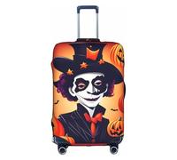 CADREWY happy halloween Print Decorative Washable Luggage Cover Personalized Anti Scratch Suitcase Protector, White, X-Large