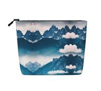 CADREWY Landscape with Mountains Print Toiletry Bag Single-layer Makeup Bag Travel Cosmetic Organizer Work Bag Essentials