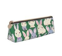 CADREWY - Large Capacity Bunny Design Pencil Case, 8.3 x 2.2 x 2.4 inches, Triangle with Zipper