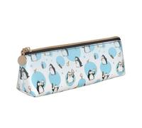 CADREWY - Large Capacity Penguin Pencil Case, 8.3 x 2.2 x 2.4 inches, Triangle with Zipper