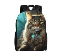 CADREWY Mid-Century Modern Art Cat Print Stylish Waterproof Backpack Unisex Travel Work Outdoor Adventures Daily Essentials