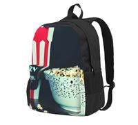 CADREWY Movie Clapboard And Popcorn Print Adults Large Capacity Backpack Commuting Work Outdoor Adventures Weekend Getaways
