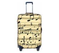 CADREWY - Musical Notes Print Decorative Washable Luggage Cover, white, CH