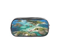 CADREWY Norway Islands Print Clear Pencil Case Transparent Stationery Organizer Pouch For Travel Office Supplies