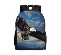 CADREWY Patriotic Eagle Print Stylish Waterproof Backpack Unisex Travel Work Outdoor Adventures Daily Essentials
