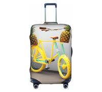 CADREWY Pineapple bike Print Decorative Washable Luggage Cover Personalized Anti Scratch Suitcase Protector, White, X-Large