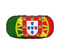 CADREWY Portuguese flag Print Pencil Case Pens Pouch Zipper Everyday Use Accommodate All Essential Stationery