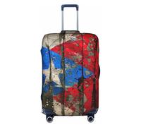 CADREWY puerto rico wallpaper flag Print Decorative Washable Luggage Cover Personalized Anti Scratch Suitcase Protector, White, Medium