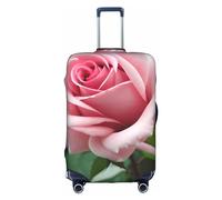 CADREWY Rose Blossom Print Decorative Washable Luggage Cover Personalized Anti Scratch Suitcase Protector, White, XL