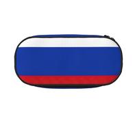CADREWY Russian Flag Print Pencil Case Pens Pouch Zipper Everyday Use Accommodate All Essential Stationery