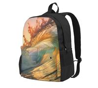 CADREWY Seaside Grand Waves Tidal Print Adults Large Capacity Backpack Commuting Work Outdoor Adventures Weekend Getaways
