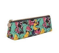 CADREWY Shark Pencil Case Slim Pencil Case Large Capacity 21 x 5.5 x 6 cm Triangle with Zipper