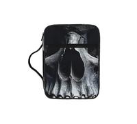 CADREWY Skull Skeleton Print Bible Storage Bag For Men Women Waterproof Religious Organizer Scripture Holder