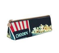 CADREWY - Slim Film and Popcorn Pencil Case, Large Capacity, 8.3" x 2.2" x 2.4", Triangle with Zipper
