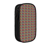 CADREWY Stylish Colorful Tulip Print Pen Pouch Pen Pouch Multifunctional Organizer 2 Zipper Pockets