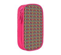 CADREWY Stylish Colorful Tulip Print Pen Pouch Pen Pouch Multifunctional Organizer 2 Zipper Pockets