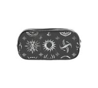 CADREWY Supernatural Symbols Black Print Clear Pencil Case Transparent Stationery Organizer Pouch For Travel Office Supplies