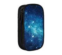 CADREWY Universe Stars Galaxy Print Elegant Pen Pouch Office Travel Supplies Multi-Function Organizer 2 Pockets with Zipper