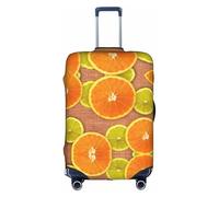CADREWY - Washable Luggage Cover Decorative Lemon Orange Print Luggage Protector Anti Scratch Suitcase Protector, white, X-Large