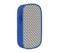 CADREWY Wolves And Dream Catchers01 Print Stylish Pen Pouch Office Travel Supplies Multi-Function Organizer 2 Zipper Pockets, Blue, One Size, Sport