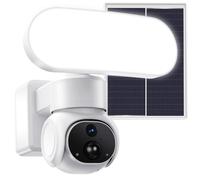 Cadrim 2K Solar Security Cameras Wireless Outdoor, 360°PTZ Home Security Camera, 2.4G WiFi Outdoor Camera with Color Night Vision, 2-Way Audio, IP65 Waterproof