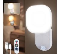 Cadrim Rechargeable Motion Sensor Wall Light, 3 Color Motion Sensor LED Wall Light, Magnetic Sensor Light Indoor, Wireless Night Lights for Living Room, Bathroom, Hallways, Stair, Galleries