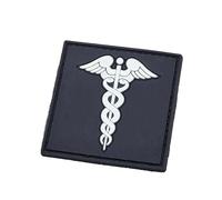 Caduceus Medic PVC Patch Compatible with Velcro Patches for Hats, Tactical Patches, Molle Accessories Military, Backpack, Patches for Backpacks