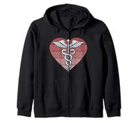 Caduceus Medical Symbol, Nurse Practitioner Caduceus Logo Zip Hoodie