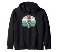 Caduceus Medical Symbol, Nurse Practitioner Caduceus Logo Zip Hoodie