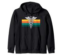 Caduceus Medical Symbol, Nurse Practitioner Caduceus Logo Zip Hoodie