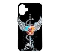 Caduceus Sword Serpent Heart Wings Skull 1 Esoteric Wisdom Case for iPhone 16 Plus