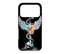 Caduceus Sword Serpent Heart Wings Skull 1 Esoteric Wisdom Case for iPhone 17 Pro