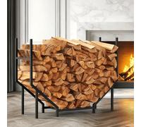 CADUKE Firewood Rack Outdoor 3.2ft Heavy Duty Fire Wood Storage Racks for Indoor Upgraded Metal Log Holder for Firewood Fireplace Wood Pile Storage Stacker Organizer