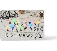 Caduola Card Light Pendant, Carry the Upside Down With You Run Glowing Warning Keychain Paralle (white-1pcs)